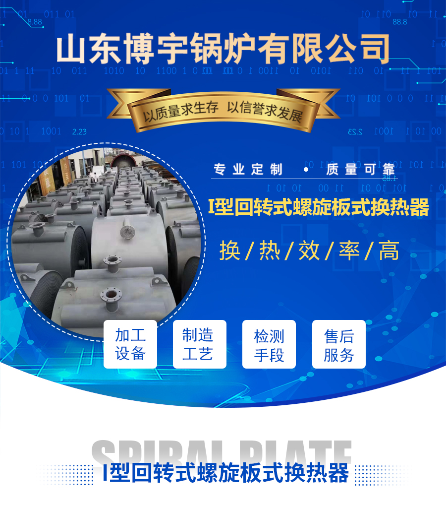 I型回转式螺旋板式换热器价格